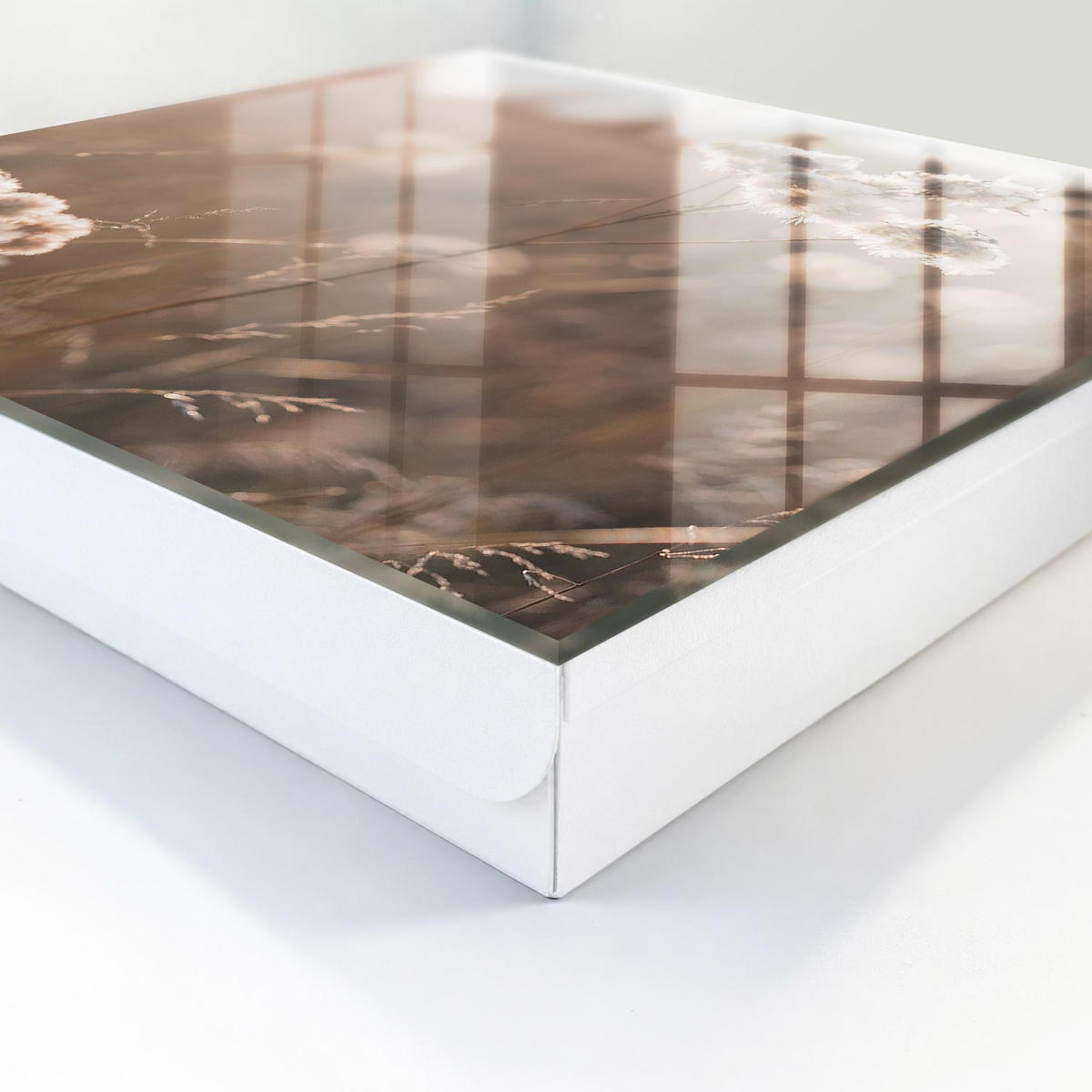 SCHLÜSSELBOX Weiß 30x30 cm – Türöffnung nach rechts - Natürliche Leichtigkeit - Creme, Metall (30/30/5cm) - TULUP