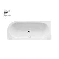 BADEWANNE Eckwanne AVITA SLIM 150/75 Links Ablauf & Füße - Weiß, Kunststoff (75/55.5/150cm) - bad land