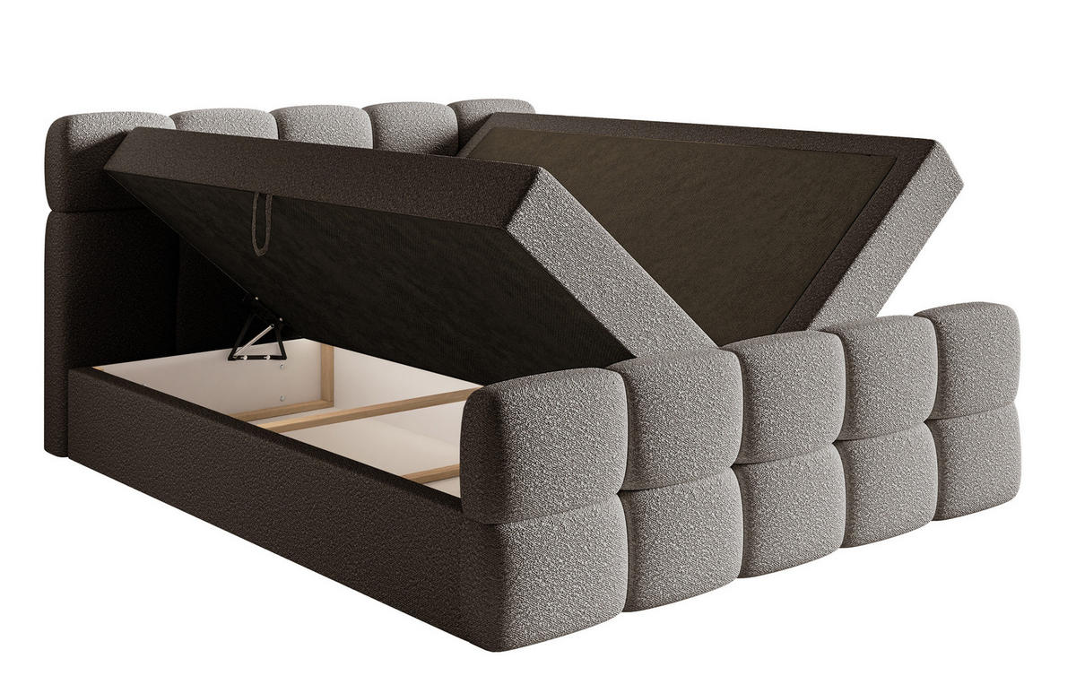 BOXBETT Cloudy Grau Boucle-Bezug 180/200 cm - Grau, Textil (180/200cm) - Selsey