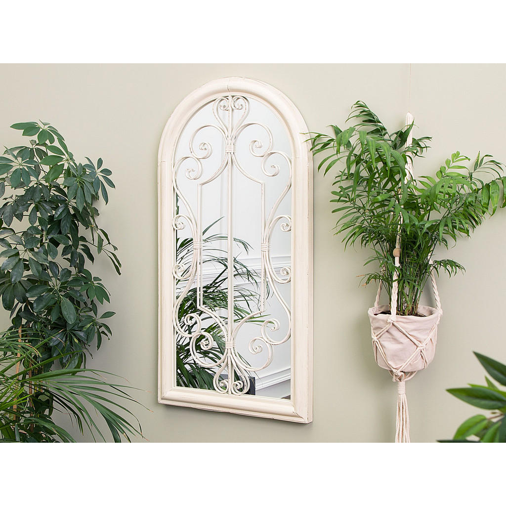 Thumbnail - Beliani Wandspiegel, Weiß, Metall, 50x98x5 cm, Spiegel, Wandspiegel