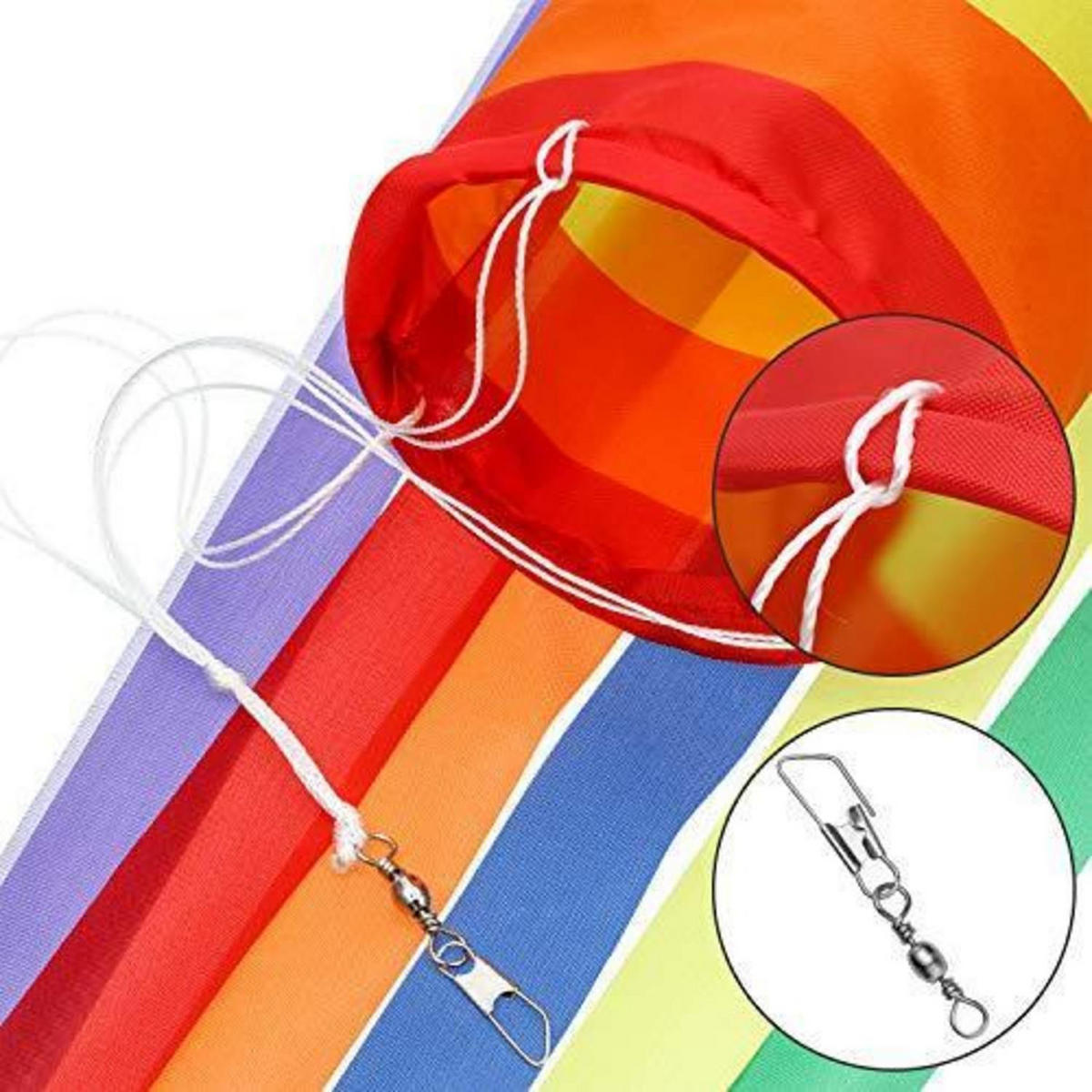 WINDSACK 2-teiliges Set Regenbogen 61 cm - Multicolor, Textil (10/10/1cm)