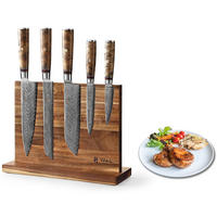 MESSER-SET 6-TEILIG 9–20 cm - Braun, Holz/Metall (1/1/1cm) - Wakoli
