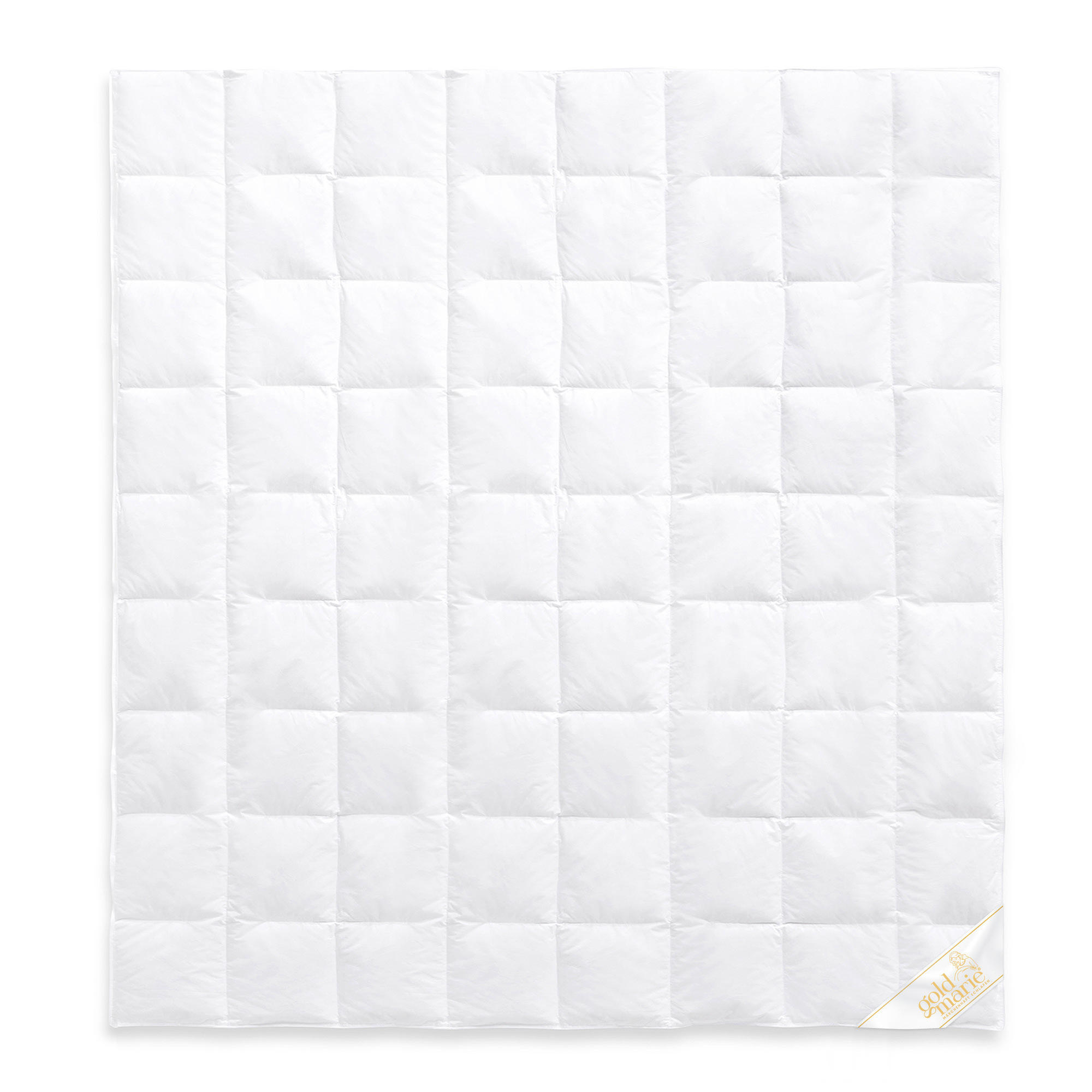 GANZJAHRESBETTDECKE GOLDIE Gänsedaunen medium - Weiß, Naturmaterialien/Textil (200/220cm) - Goldmarie 