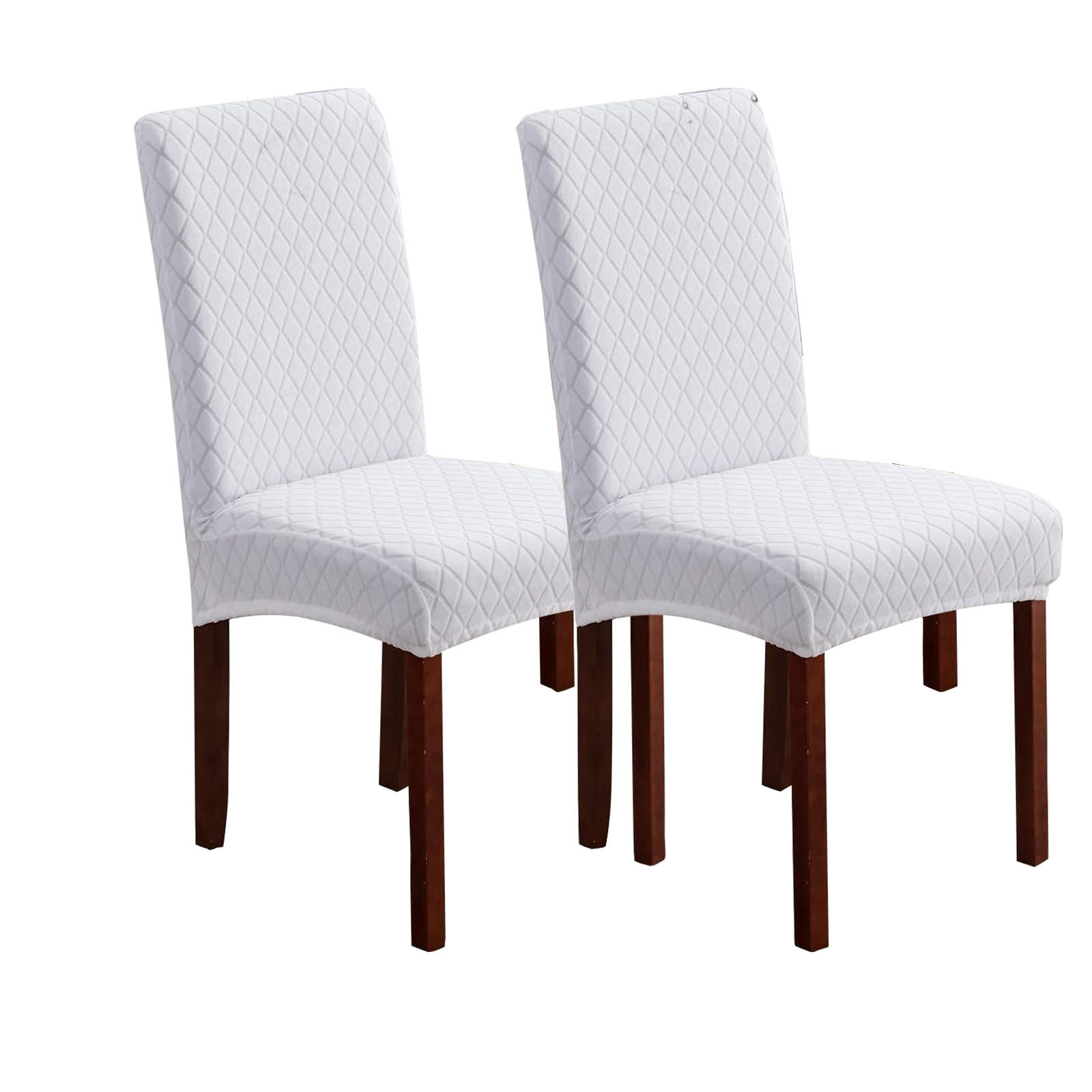 STUHLHUSSE Premium Wasserdicht Stretch Stuhlbezug Weiß 2 Stück - Weiß, Textil (45/45cm) - Kaket