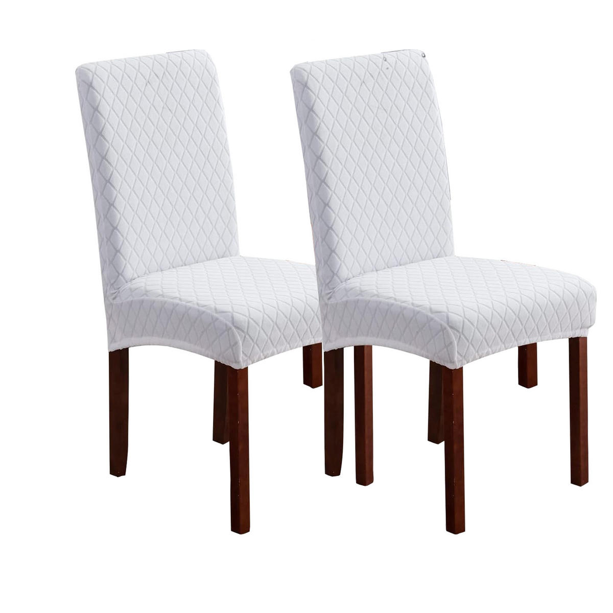 STUHLHUSSE Premium Wasserdicht Stretch Stuhlbezug Weiß 2 Stück - Weiß, Textil (45/45cm) - Kaket