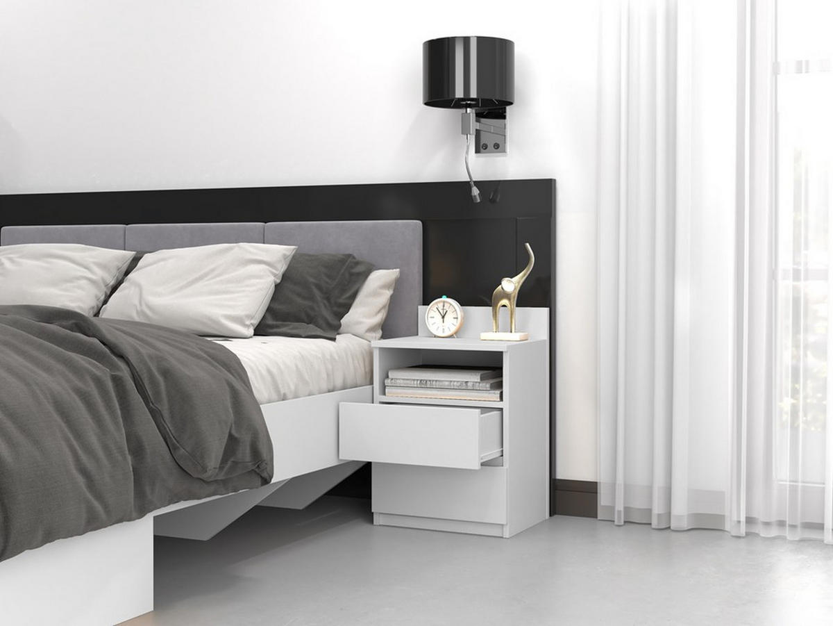NOČNÍ STOLEK Bílý 40/59/32 - bílá, kompozitní dřevo (40/59/32cm) - RAUMHIRSCH FURNITURE