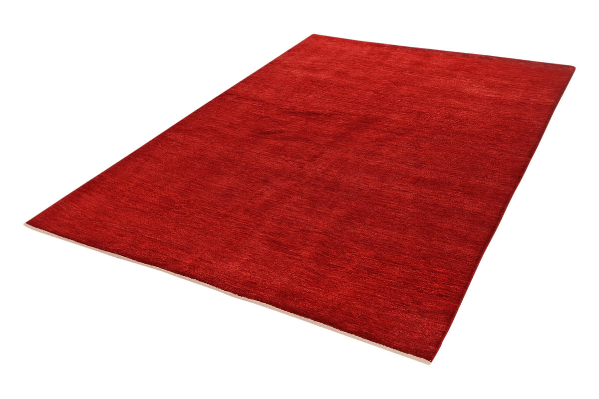 GABBEH-TEPPICH handgeknüpft Rizbaf Rot 239/170 cm Schurwolle - Rot, Textil (170/239cm) - Looma