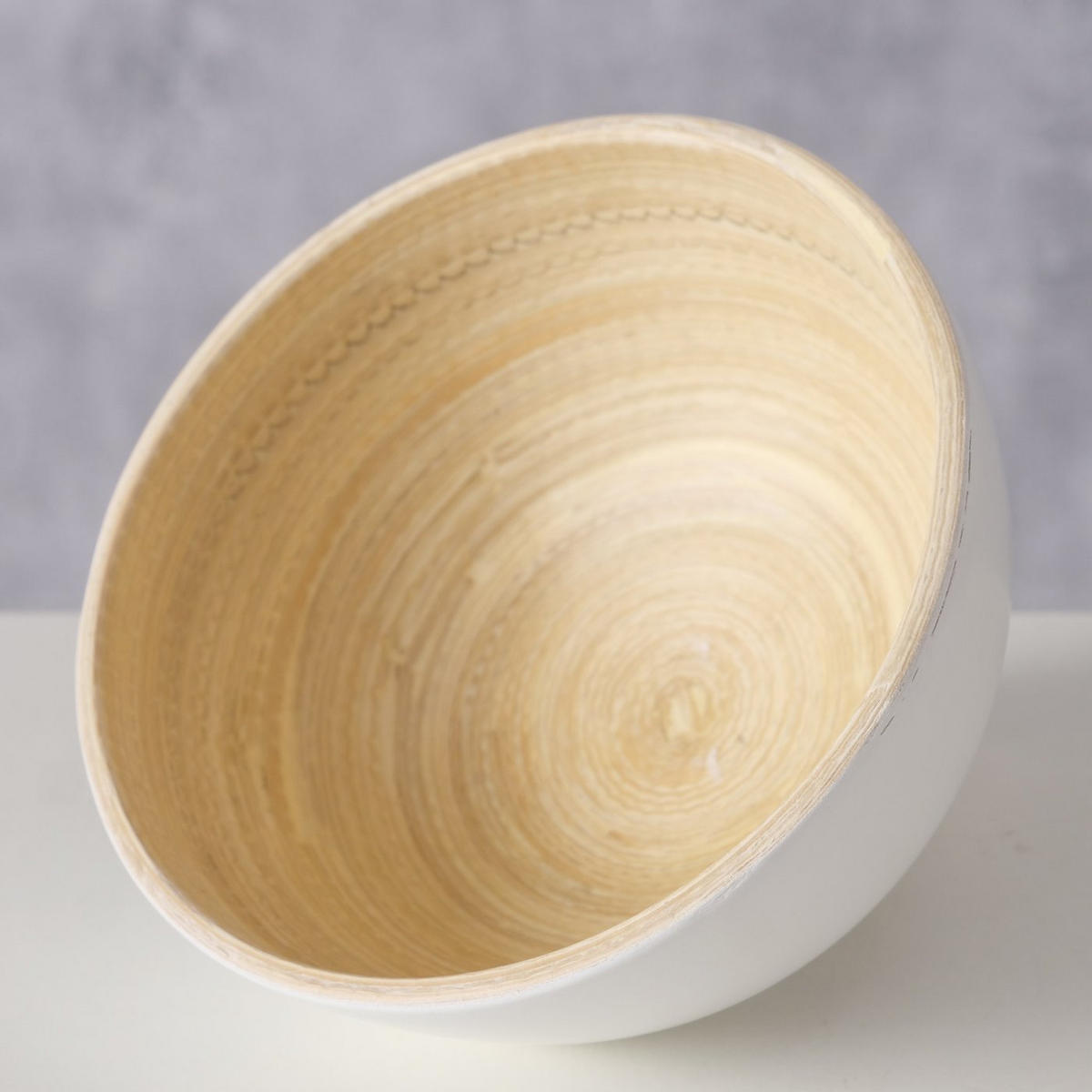 BAMBUSSCHALEN für Bowls BAMBO - Weiß, Naturmaterialien (10cm) - Boltze Home