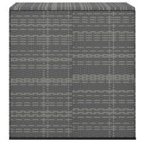 GARTEN-KISSENBOX PE Rattan 100x49x103,5 cm Grau - Grau, Kunststoff (100/103.5/49cm) - furnicato