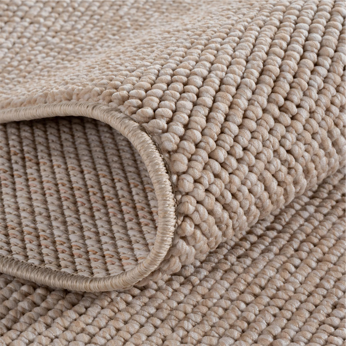 TEPPICH Flachgewebe LANGAU in Beige, meliert, 120 x 170 cm - Beige, Textil (170/120cm) - KADIMA DESIGN