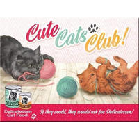 MAGNET 6/8 cm Animal Club Cute Cats Club - Multicolor, Metall (8/6/0.1cm) - Nostalgic-Art