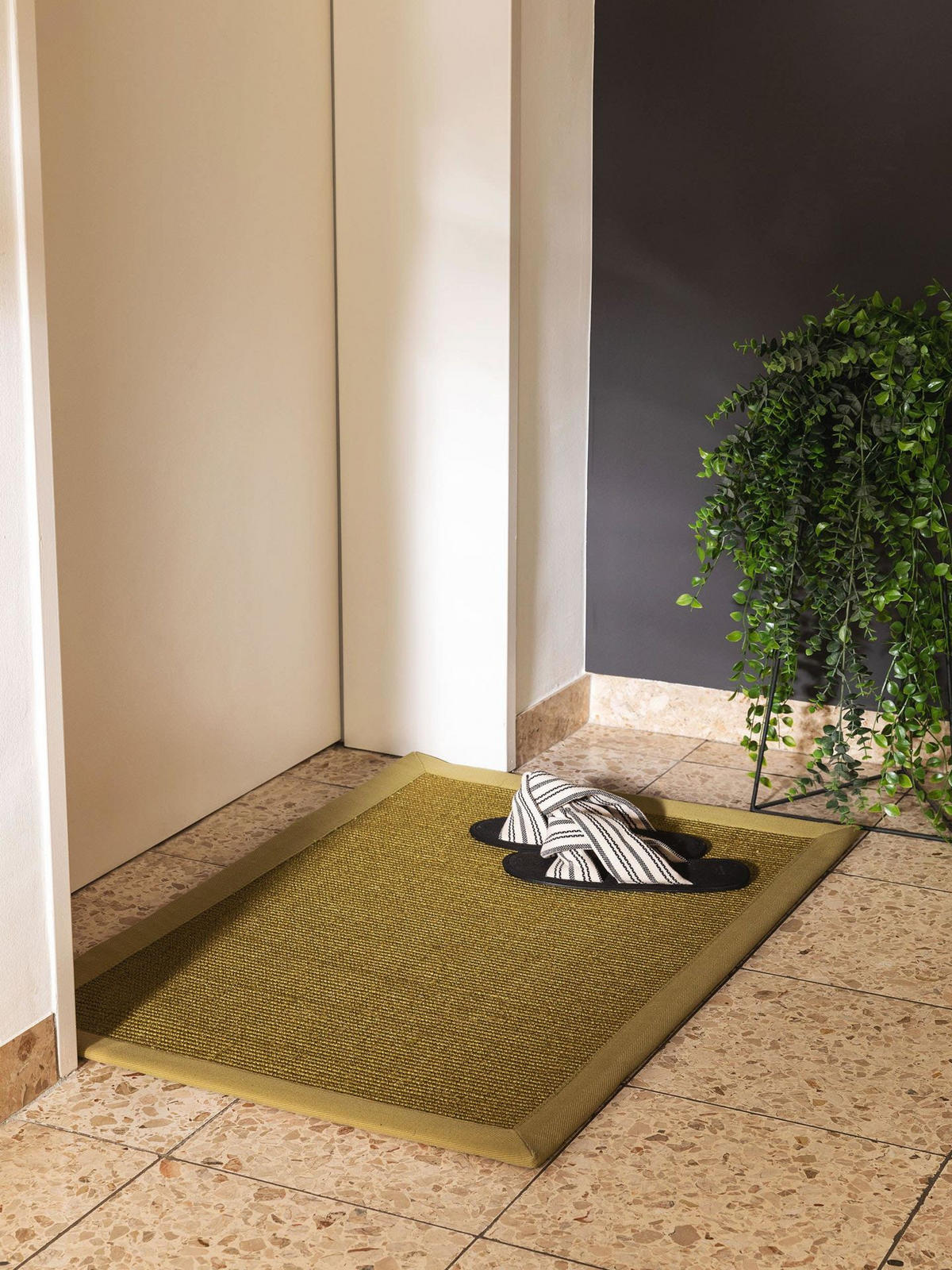 FUSSMATTE Sana Grün 60x90 cm - Grün, Naturmaterialen (60/1cm) - KUNSTLOFT