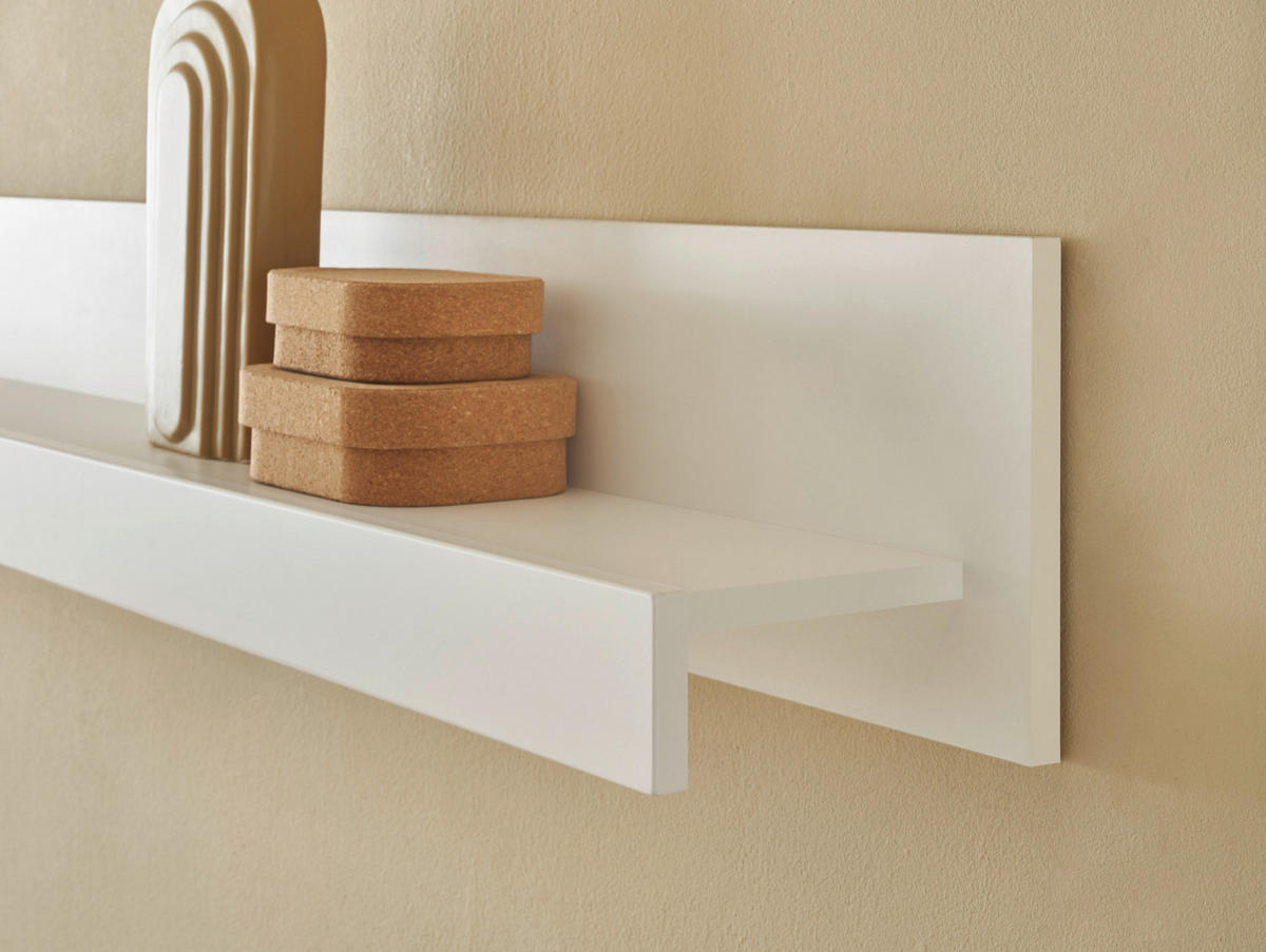 WANDBOARD weiß matt, Wandregal 217 x 22 cm, Derby - Weiß, Holzwerkstoff (217/22/18cm) - Furn.Design