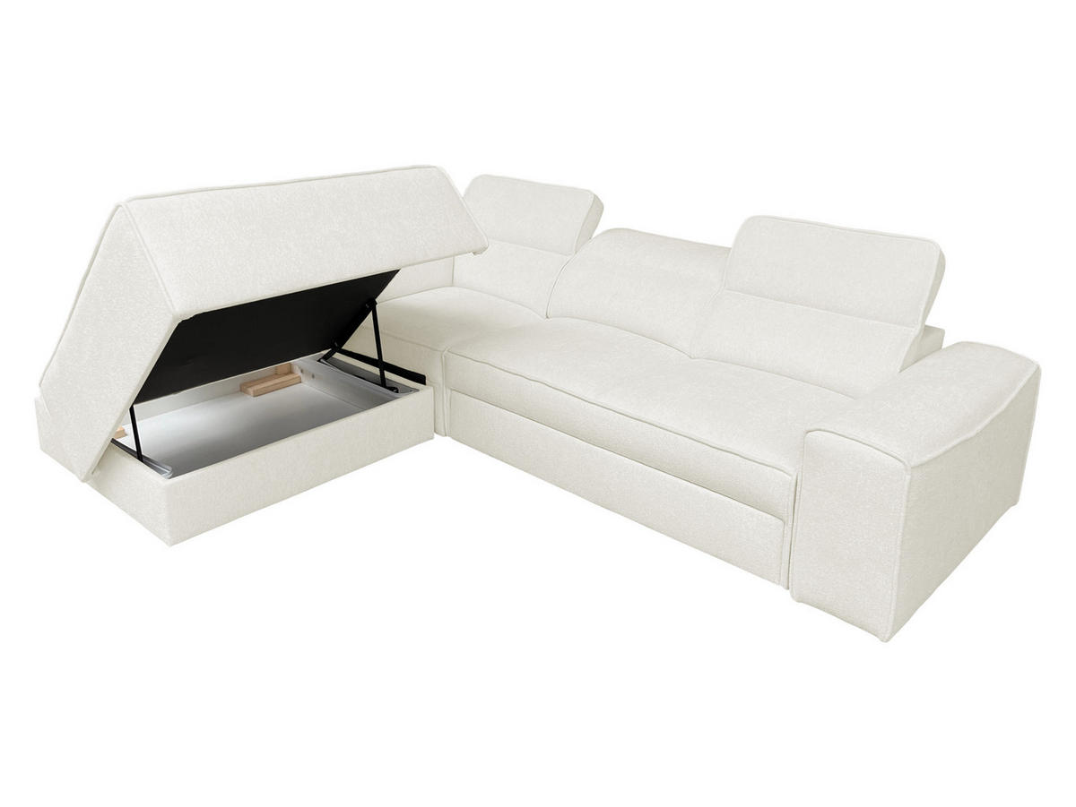ECKSCHLAFSOFA Vito VII, Seite: Links - Hellbraun, Holz/Textil (276/214cm) - MIRJAN24