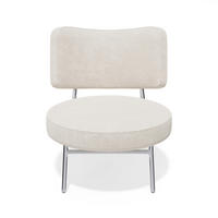 SESSEL Gerippter Samt 60cm - Creme, Textil (60/70/71cm) - Sia Home