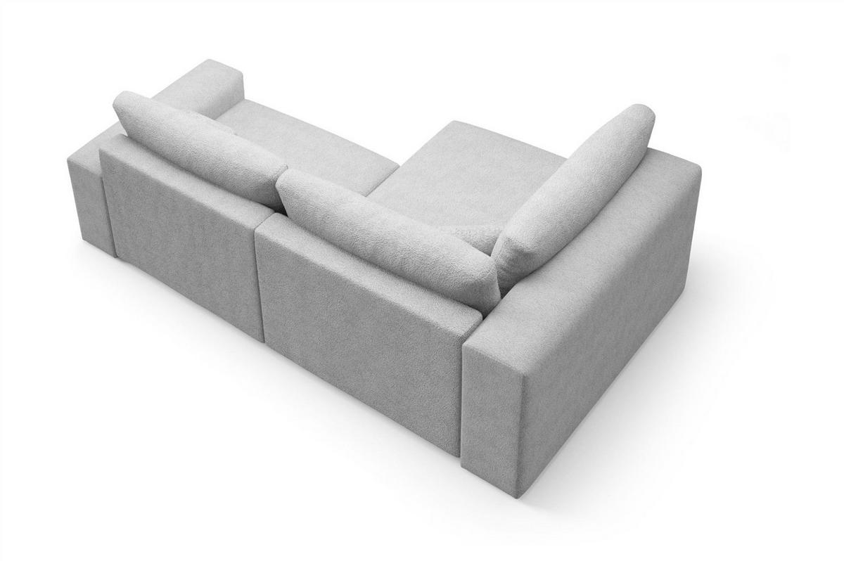 ECKSOFA Arona Mit Schlaffunktion - Hellgrau, Holzwerkstoff/Textil (148/253cm) - Fun Möbel