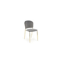 POLSTERSTUHL GLORIA 47/56/85 cm Grau/Gold - Goldfarben/Grau, Textil/Metall (47/85/56cm) - Lookway