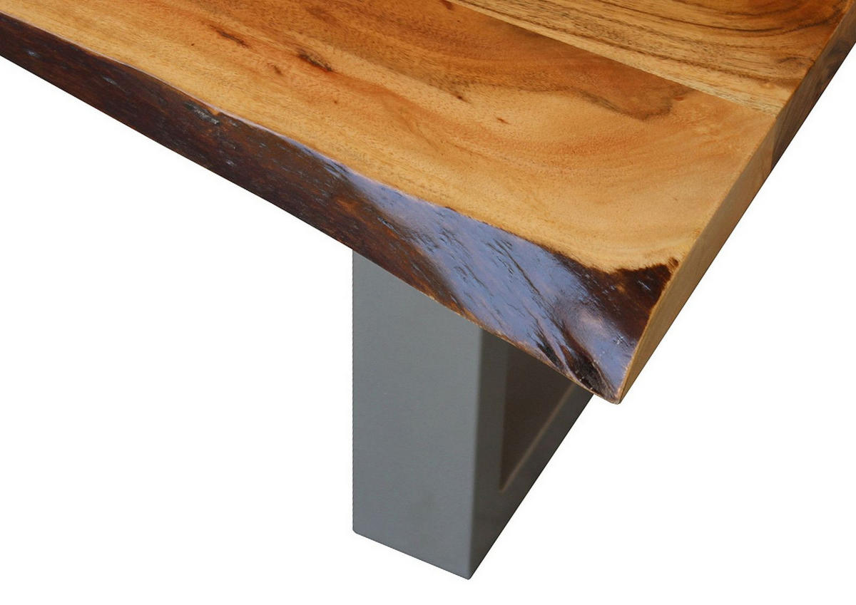 COUCHTISCH Akazie 110x60x45 walnuss lackiert FREEFORM 2 #11 - Dunkelbraun, Holz (110/60/45cm) - Massivmoebel24
