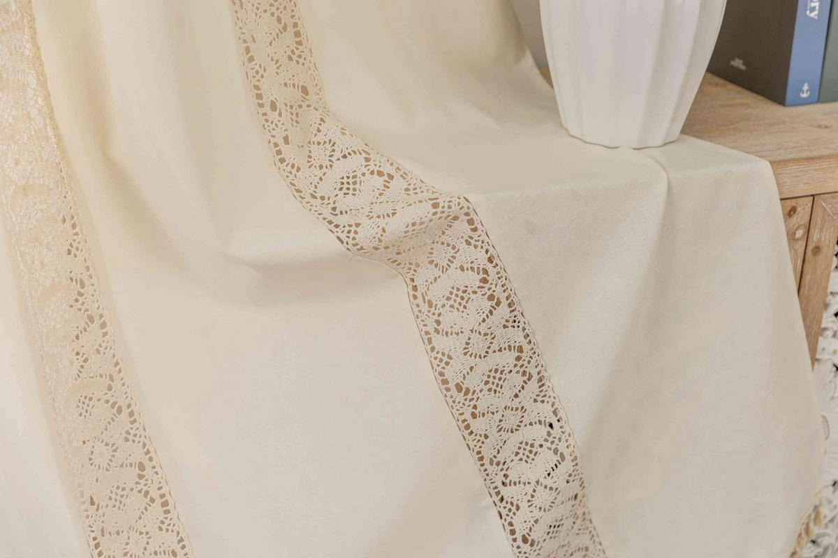 VORHANG OSAKA HxB 245x140 cm - Creme, Textil (140/245cm)