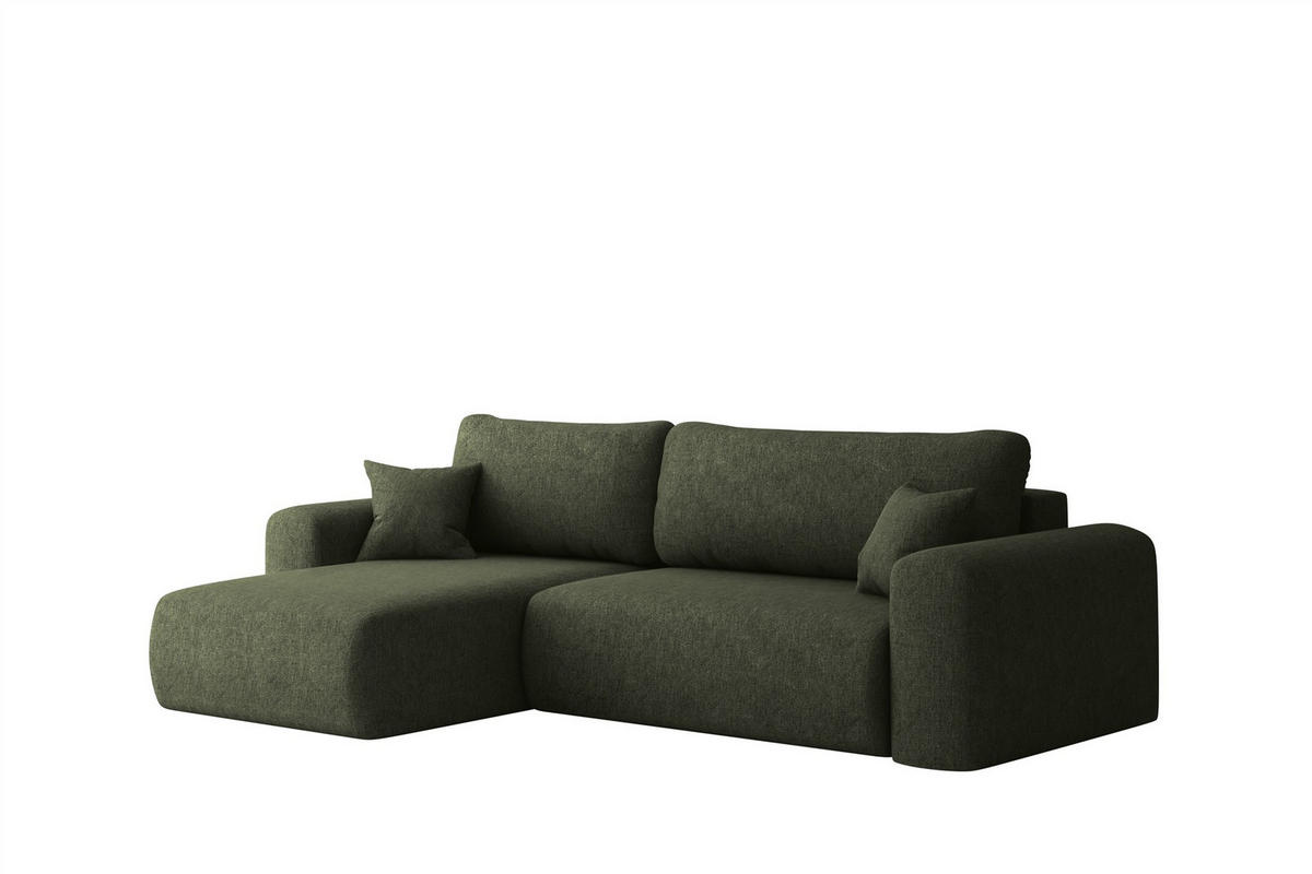 ECKSOFA Flora In Verita - Grün, Holzwerkstoff/Textil (145/270cm) - Fun Möbel
