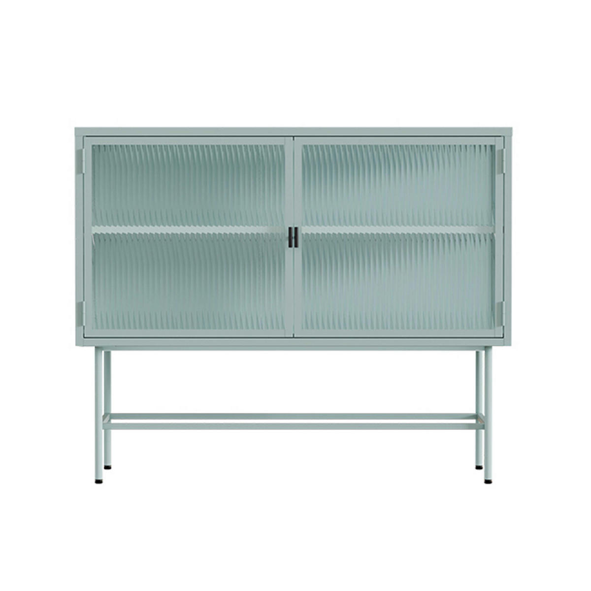 SIDEBOARD, Salbeigrün - Hellgrün/Grün, Metall (43/90/110cm) - Oviala