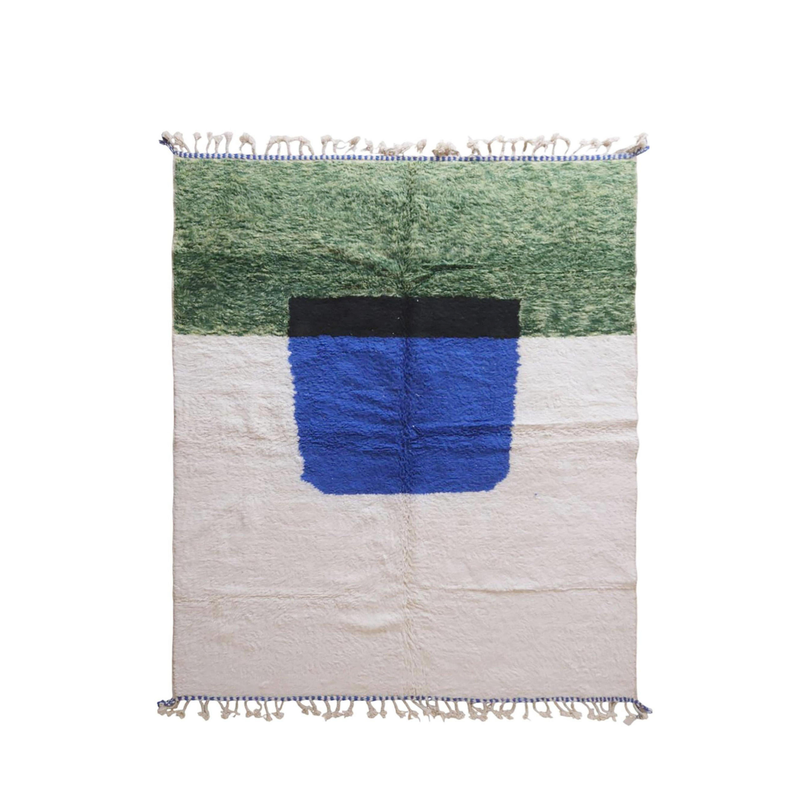 BERBERTEPPICH aus reiner Wolle 248x 308 cm - Grün, Naturmaterialien (248/308cm) - AFK Living