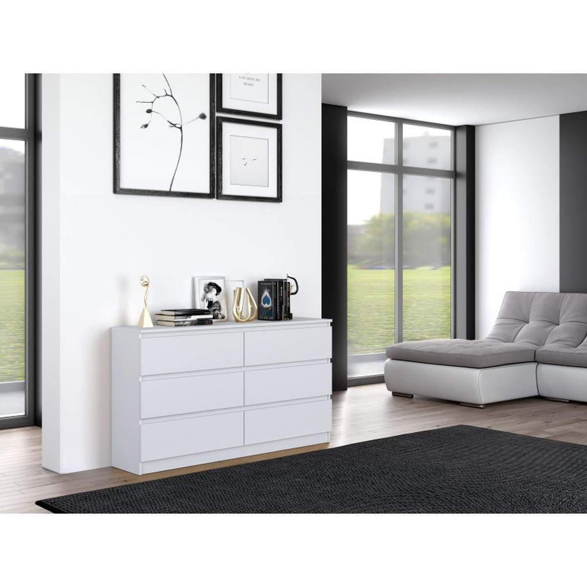 KOMMODE Weiß 138/75/40 - Weiß, Holzwerkstoff (138/75/40cm) - RAUMHIRSCH FURNITURE