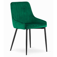 STUHL CLUSONE 1 Stück, Grün, mit Samtstoff gepolstert - Grün, Textil/Metall (49/83/58cm) - Komodee
