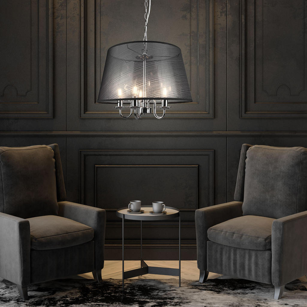 Thumbnail - Pendelleuchte, Silber, Metall, Rund, 50x150x50 cm, Lampen & Leuchten, Innenbeleuchtung, Hängelampen, Pendelleuchten