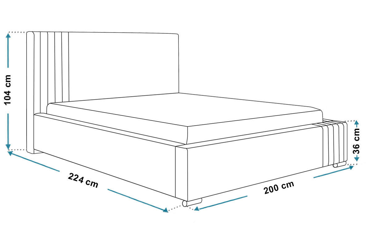 BETT Grau BEN 13 180x200 cm - Grau, Textil (180/200cm) - Sepro Meble