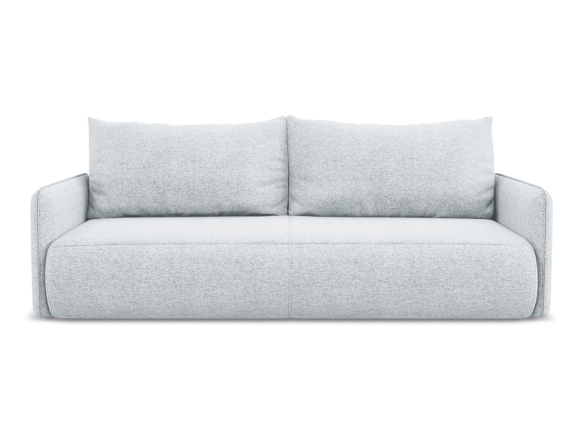 3-SITZER SOFA mit Schlaffunktion Chenille Stoff Blau - Blau/Schwarz, Kunststoff/Textil (216/86/105cm) - Makamii