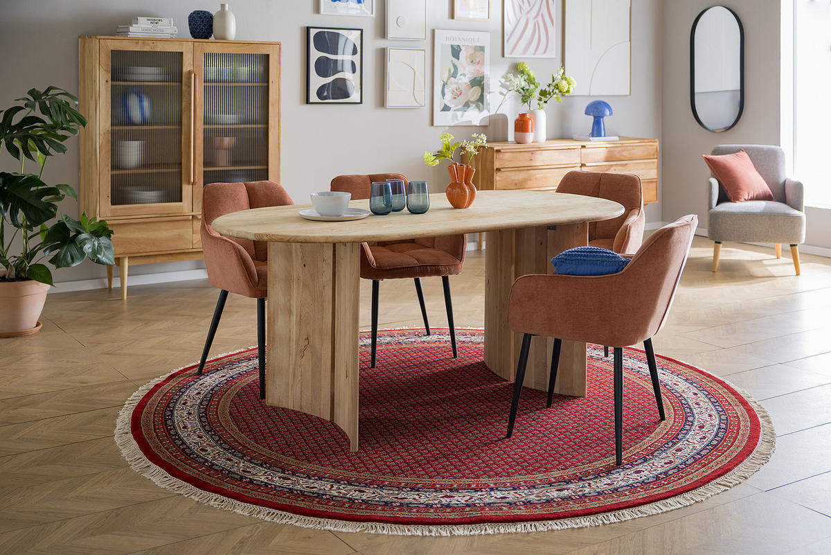 MASSIVER ESSTISCH - Akazie - Akaziefarben, Holz (90/180/77cm) - home24