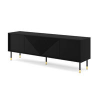 TV-MÖBEL Aglaé Schwarz - Schwarz, Holzwerkstoff (180/61/40cm) - Petits-meubles