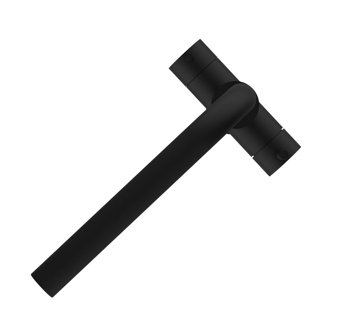 5-WEGE-KÜCHENARMATUR, Edelstahl Massiv aus Chirurgenstahl, PVD Schwarz Matt, 360° schwenkbar - Schwarz, Metall (25/37.6/25cm) - VIZIO