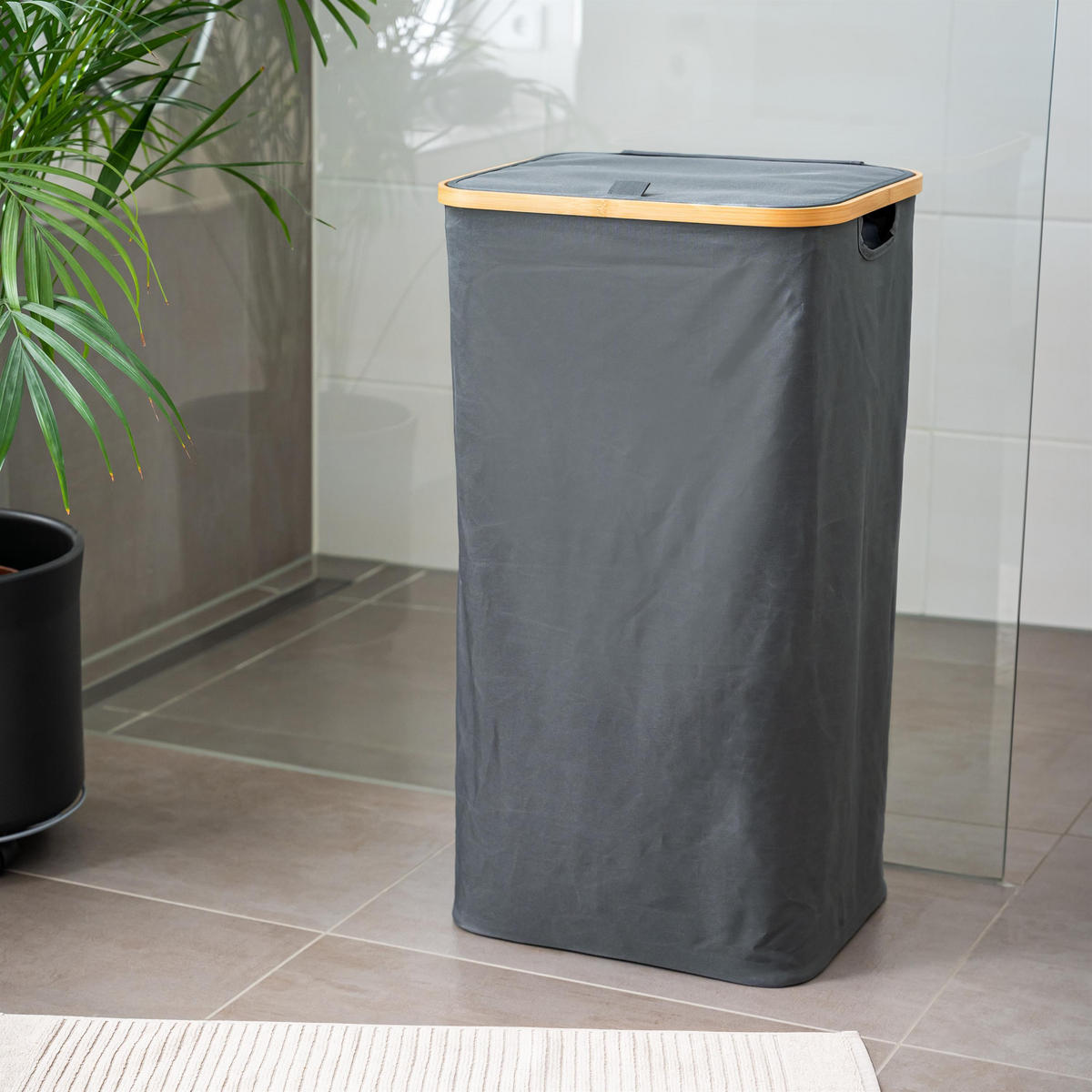 WÄSCHESAMMLER 100 Liter, grau - Grau, Textil (41/73.5/33.5cm) - bremermann