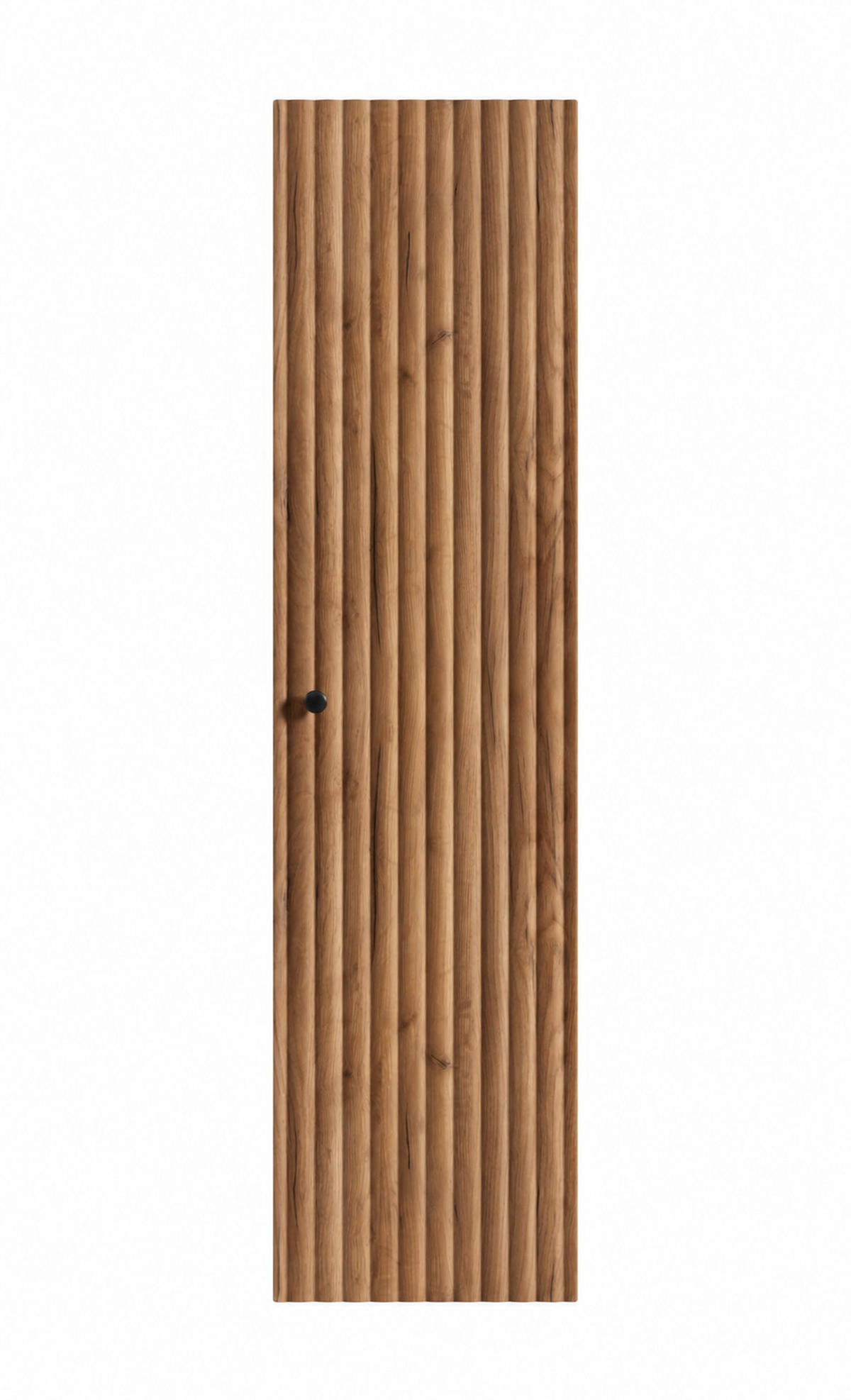 BADEZIMMER-HOCHSCHRANK: Craft Eiche Gold / Griffe Schwarz, 35 x 27 x 136 cm - Eichefarben/Schwarz, Holzwerkstoff (35/136/27cm) - 3XE LIVING