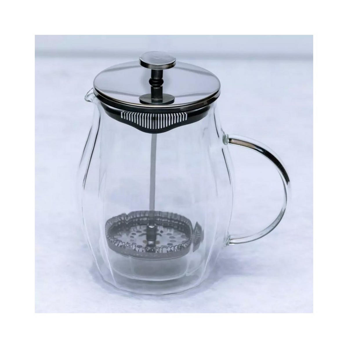 TEEKANNE Silber 13/13/18.5 cm 48644 - Silberfarben, Glas (0.6L) - Klausberg 