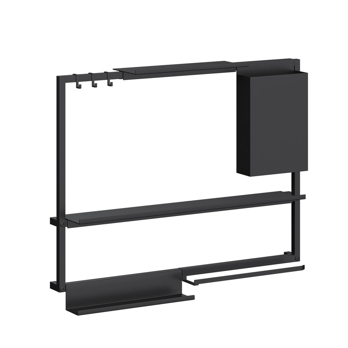 ABLAGE Systemstyle Schwarz - Schwarz, Metall (28/5/7cm) - System Style