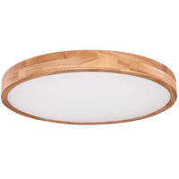 LED DECKENLEUCHTE Holzoptik Braun - Braun, Kunststoff (60/60/10.5cm) - Globo Lighting