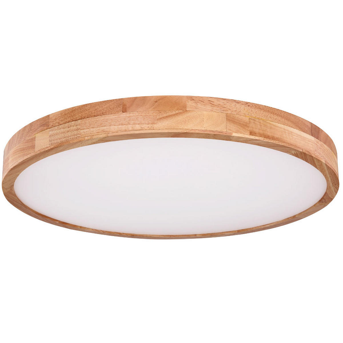 LED DECKENLEUCHTE Holzoptik Braun - Braun, Kunststoff (60/60/10.5cm) - Globo Lighting
