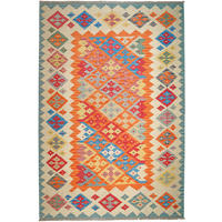 HANDWEBTEPPICH Kelim Gashgai Orange 250/171 cm Schurwolle - Orange, Textil (171/250cm) - Looma