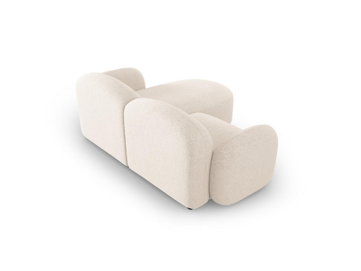 ECKSOFA links Blair aus Chenille-Stoff beige clair melange 3 Sitzplätze - Beige, Textil (155/194cm) - Micadoni