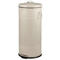 ABFALLEIMER VINTAGE, 30 Liter, Metall, beige - Beige, Metall (30.5/68.5/36cm) - eluno