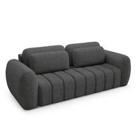 SOFA Cesar 3 Sitzplätze Dunkelgrau - Grau, Holz (266/95/110cm) - Petits-meubles