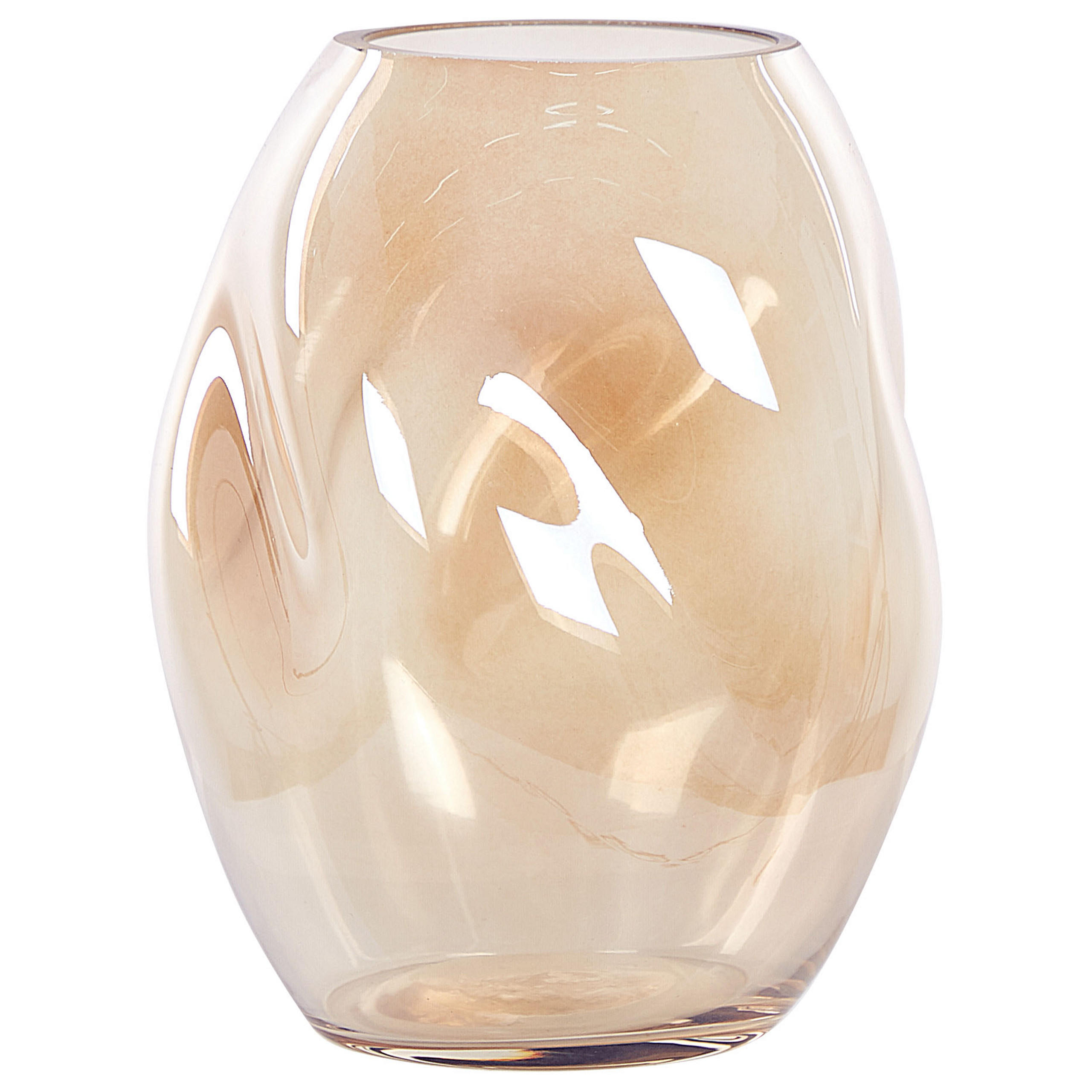 BLUMENVASE Glas orange Gerakini - Orange, Glas (20cm) - Beliani
