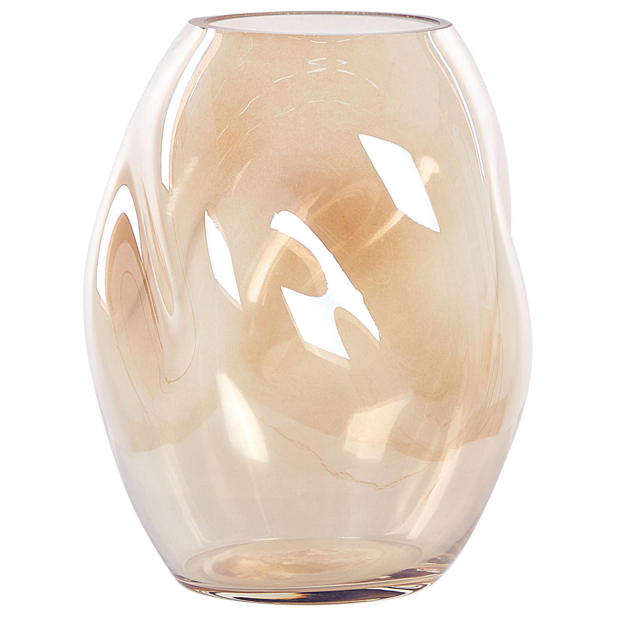 BLUMENVASE Glas orange Gerakini - Orange, Glas (20cm) - Beliani