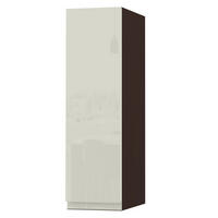 HÄNGESCHRANK Florence W2/20 Lava / RAL 1013 perlweiß HG 20 / 32,5 / 72cm - Türanschlag links - Dunkelgrau/Weiß Hochglanz, Holz/Holzwerkstoff (20/72/32.5cm) - Feldmann-Wohnen