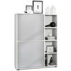 HIGHBOARD Cuba Türen in Hellgrau seidenmatt - Greige, Holzwerkstoff (79/105.5/35.5cm) - Vladon