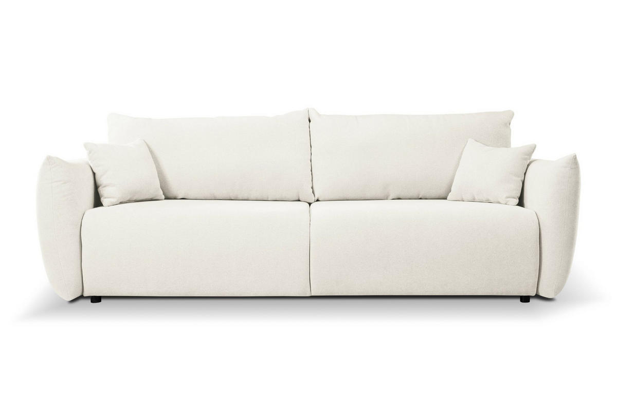 SOFA Hallora - Weiß (Melody 01) - Weiß, Holzwerkstoff (240/88/108cm) - Möblo
