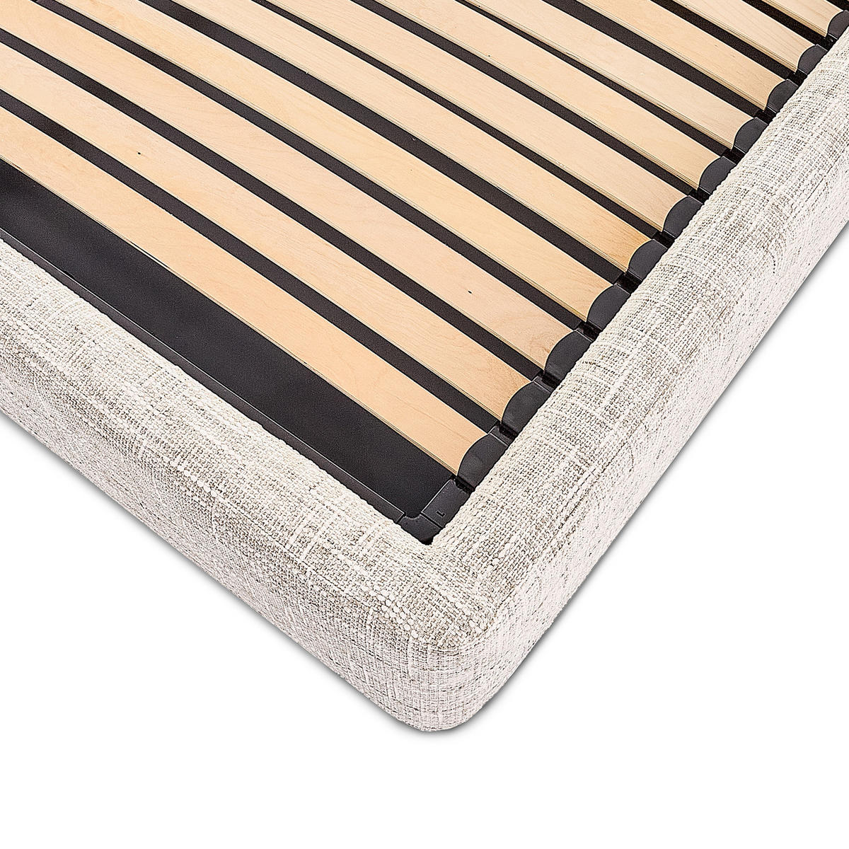 POLSTERBETT - Creme, Holz/Textil (200/200cm) - home24